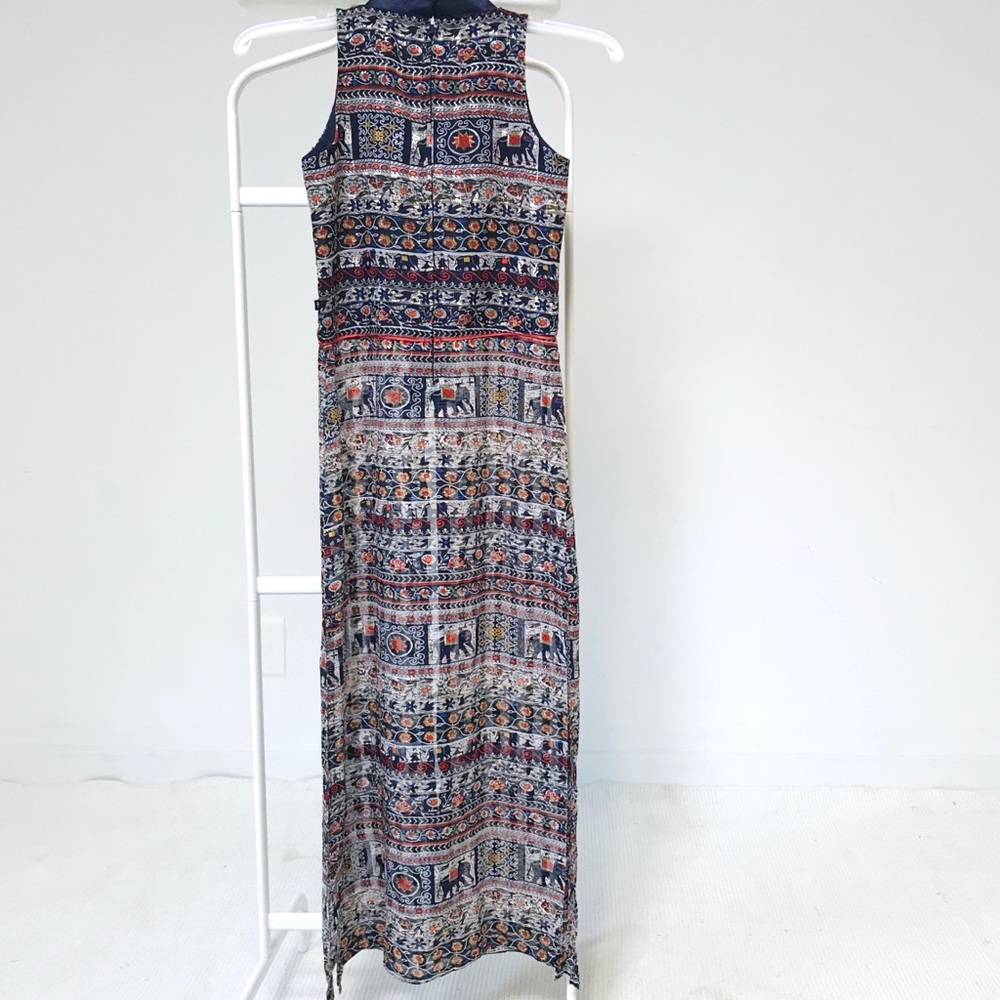 Vintage 90s Anthropologie XS Print Tunic Crop Top - Picture 3 of 10